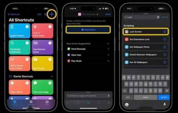 涉县苹果14锁屏维修店分享iPhone14升级iOS16.4后如何创建锁屏快捷方式 